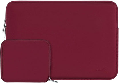 MOSISO Universal Neoprene Laptop Sleeve with Matching Small Accessory Pouch, Shockproof Water Resistant Notebook Case Fits 12.3–18.5 Inch Mac & Windows Laptops
