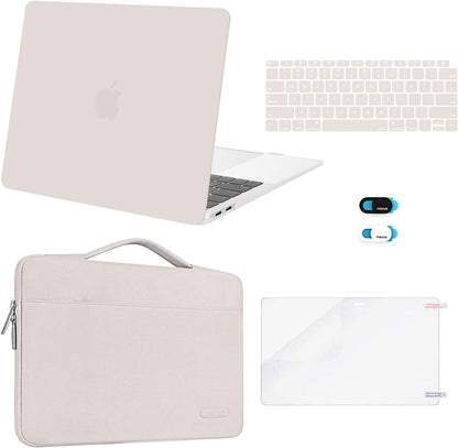 MOSISO for MacBook Air 13 inch Case M1 2018-2020 A2337 A2179 A1932 Retina Display, Plastic Hard Shell, Bag, Keyboard Skin, Webcam Cover & Screen Film
