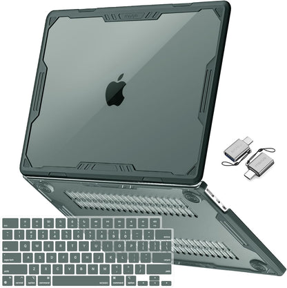 MOSISO MacBook Air 13 inch Case M2-M5 2022-2026 A2681 A3113 A3240 A3449, 3-in-1 Kit Heavy Duty Hard Case with TPU Bumper