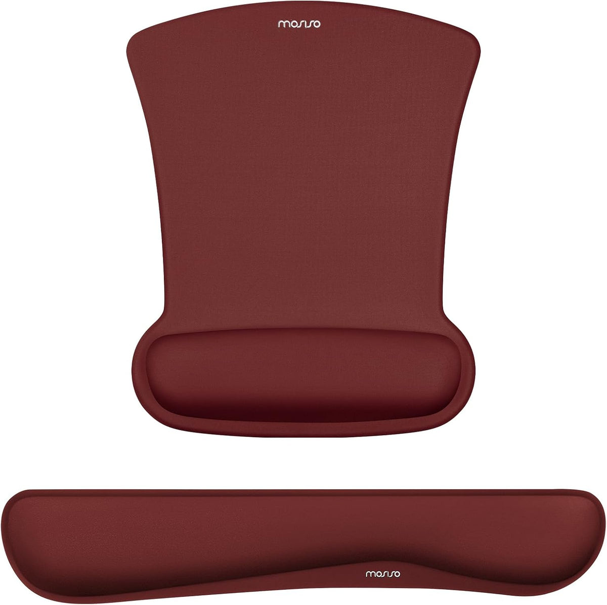 MOSISO Light‑Purple Ergonomic Memory‑Foam Keyboard & Mouse Wrist Rest Set, Non‑Slip Wrist Support Pads for Office Gaming Home Workspace