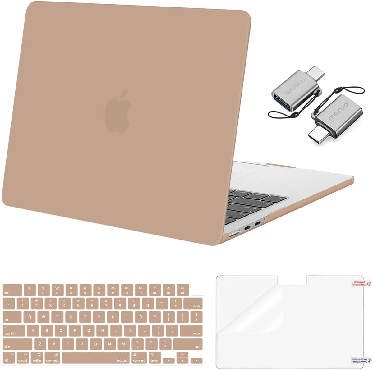 MOSISO Compatible with MacBook Air 13 inch Case M2-M5 2022-2026 A3449 A3240 A3113 A2681, 3 in 1 Heavy Duty Crack Resistant Hard Case with TPU Bumper