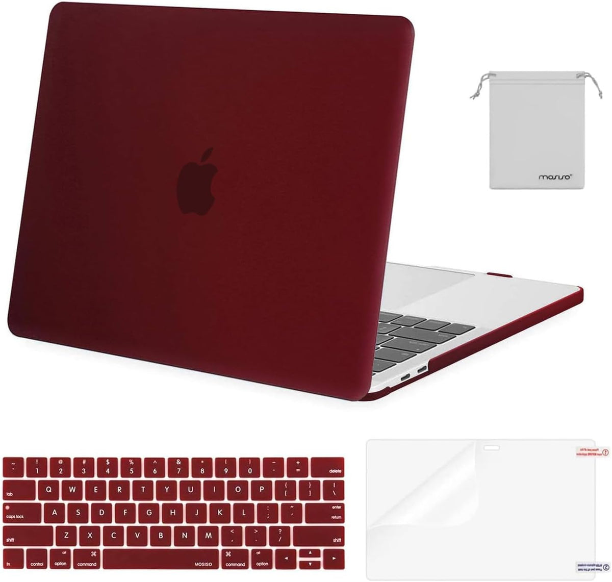 MOSISO Compatible with MacBook Pro 13 inch Case M2/M1 2016-2026 A2338 A2251 A2289 A2159 A1989 A1708 A1706,Plastic Hard Shell&Keyboard Cover&Screen Film&Storage Bag
