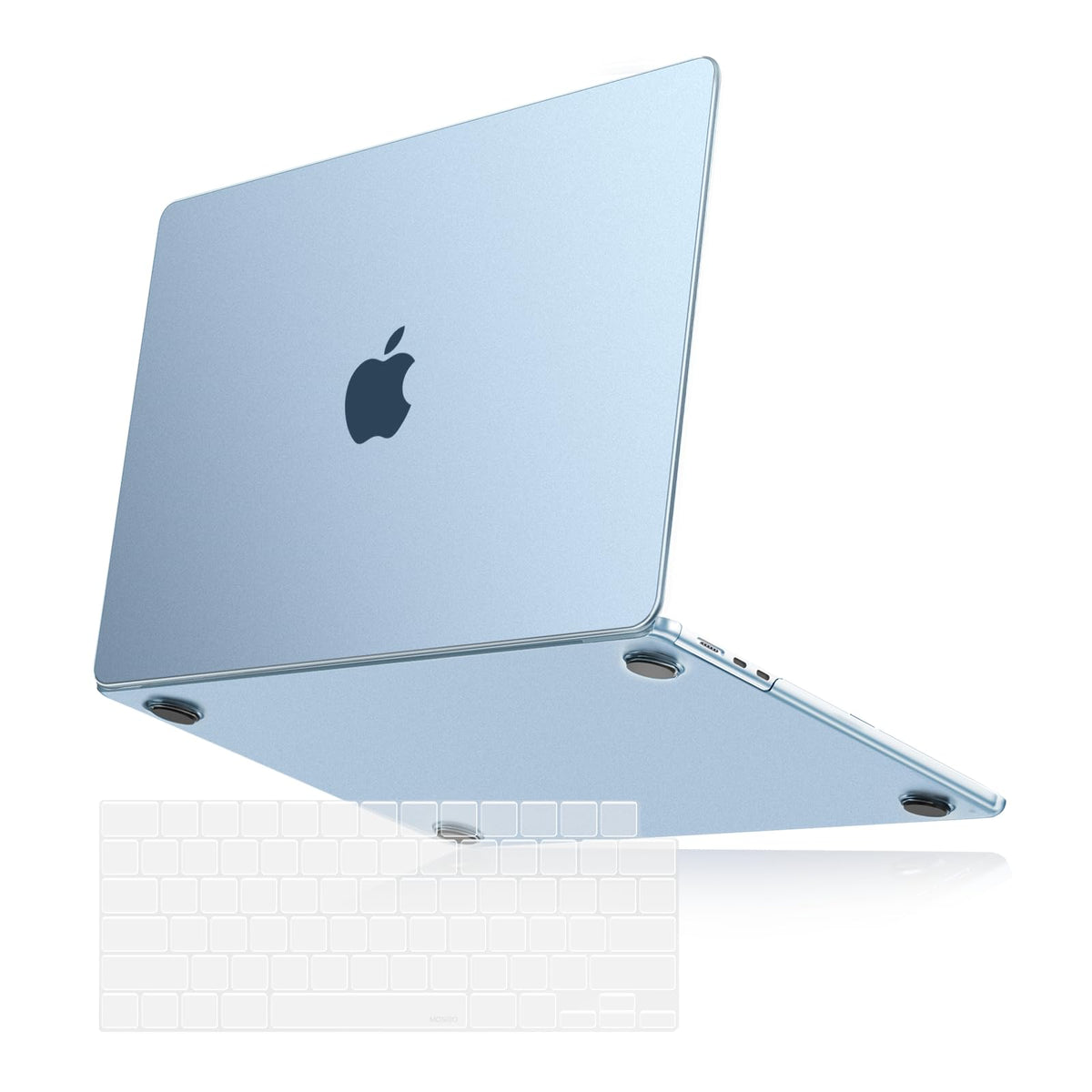 MOSISO Compatible with MacBook Air 15 inch Case 2025 2024 2023 Release M4 A3241 M3 A3114 M2 A2941, Ultra-Thin Natural Original Color Protective Plastic Hard Shell Case&Keyboard Cover, Frost Clear