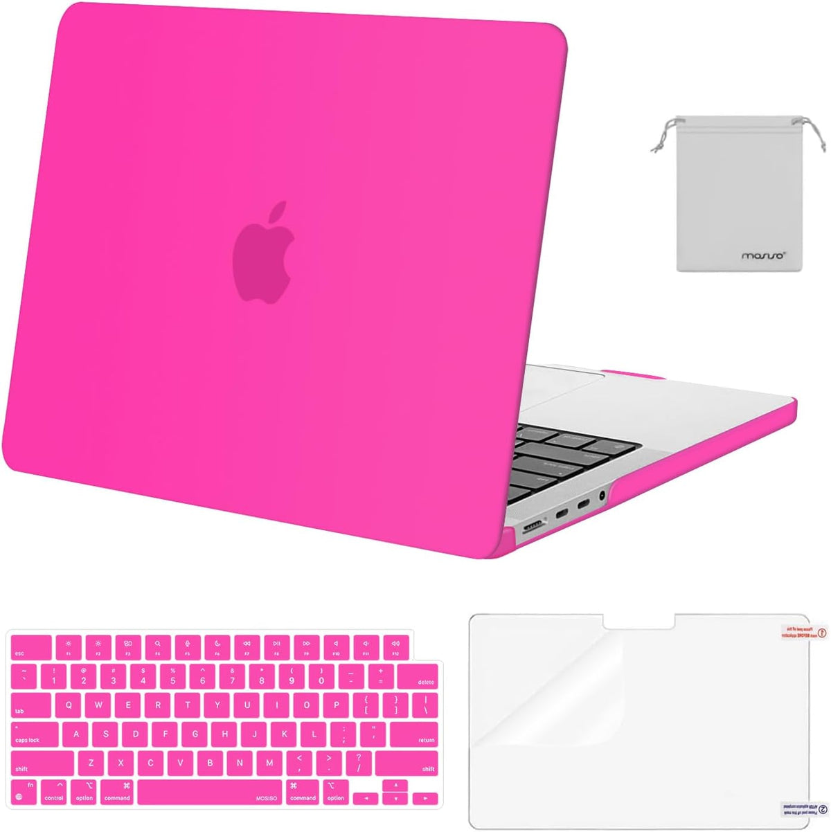 MOSISO Compatible with MacBook Pro 14 inch Case M5-M1 2026-2021 A3427 A3426 A3434 A3112 A3185 A3401 A2918 A2992 A2779 A2442,Hard Case&Keyboard Skin&ScreenFilm&Pouch