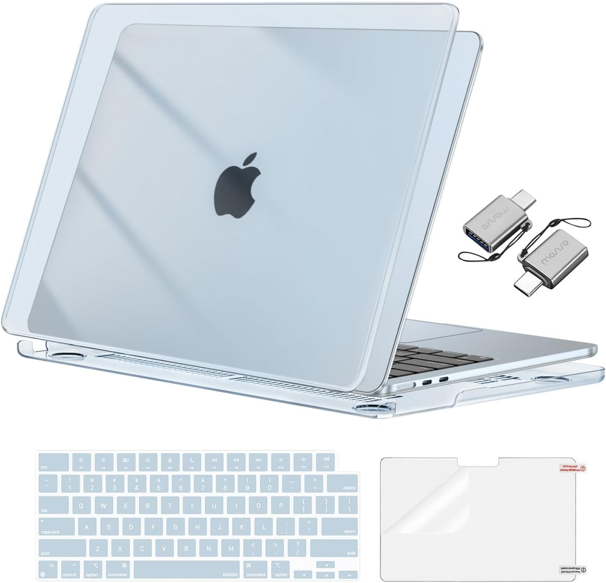 MOSISO Compatible with MacBook Air 13 inch Case M2-M5 2022-2026 A3449 A3240 A3113 A2681, 3 in 1 Heavy Duty Crack Resistant Hard Case with TPU Bumper
