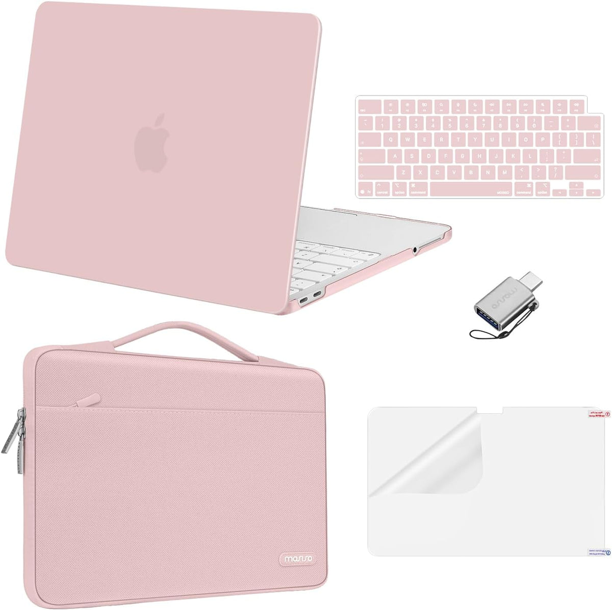 MOSISO MacBook Neo Case 13 inch 2026 A18 Pro, Scratch-Resistant Shockproof Hard Shell, Sleeve Bag, Keyboard Cover, Screen Protector & Type-C