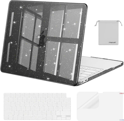 MOSISO Sparkly Glitter Case Compatible with MacBook Neo Case 13 inch 2026 | Model A3404 with A18 Pro Chip, Crack‑Resistant Protective Hard Shell Case&Keyboard Cover&ScreenFilm&Pouch