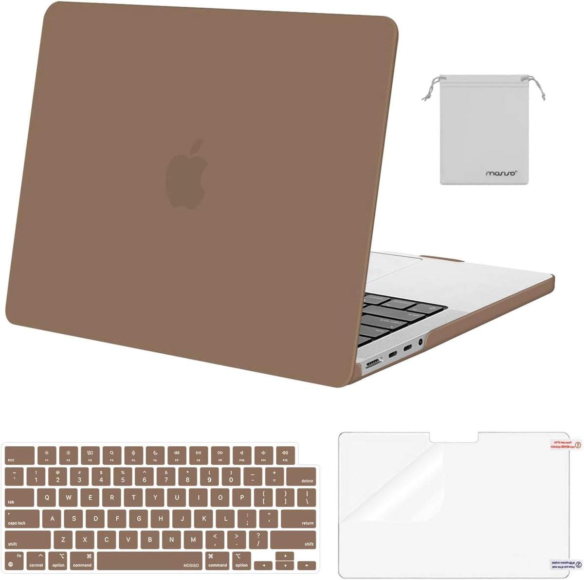 MOSISO Compatible with MacBook Pro 14 inch Case M5-M1 2026-2021 A3427 A3426 A3434 A3112 A3185 A3401 A2918 A2992 A2779 A2442,Hard Case&Keyboard Skin&ScreenFilm&Pouch