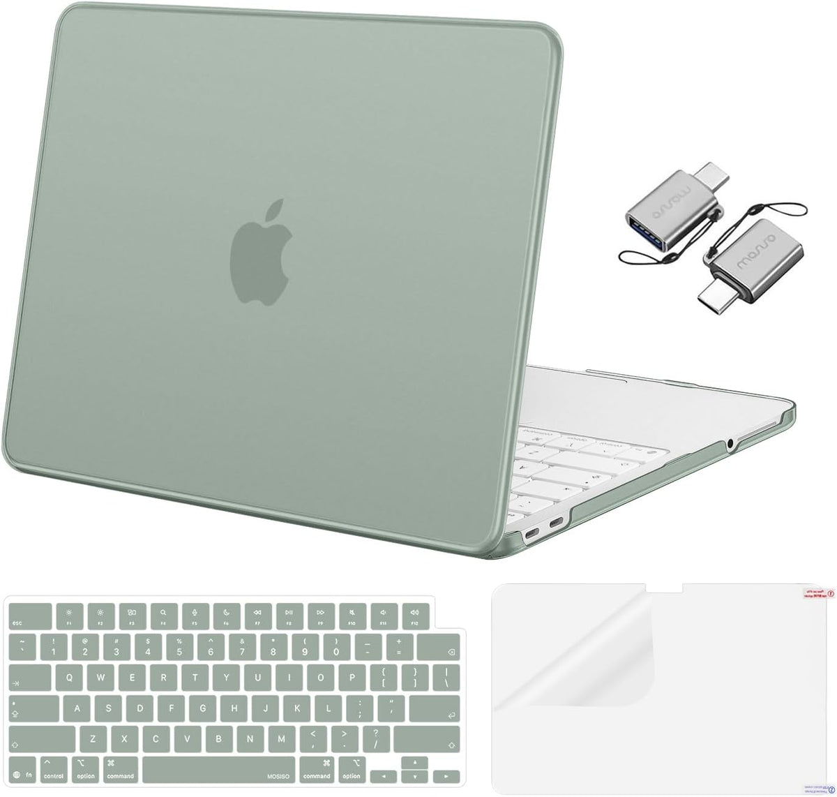 MOSISO Crack-Resistant Cover for MacBook Neo Case 13 inch 2026 A3404 A18 Pro, Protective Hard Shell, Keyboard Cover, Screen Film & Type-C