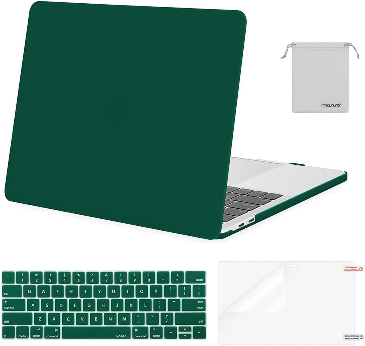 MOSISO Compatible with MacBook Pro 13 inch Case M2/M1 2016-2026 A2338 A2251 A2289 A2159 A1989 A1708 A1706,Plastic Hard Shell&Keyboard Cover&Screen Film&Storage Bag