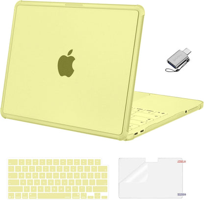 MOSISO 5-In-1 Protective Kit for MacBook Air 13-Inch M2-M5 (A2681/A3113/A3240/A3449), Hard-Shell, Keyboard-Covers, Screen-Film & Webcam-Cover