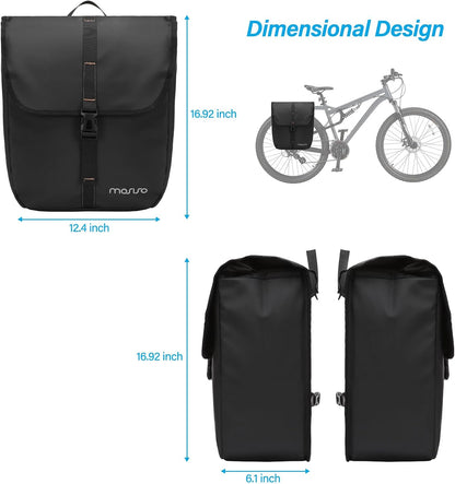 MOSISO 20L Waterproof Pannier Bags 2-Pack, Bike Rear Trunk with Quick-Release Hooks, for Commute & Touring