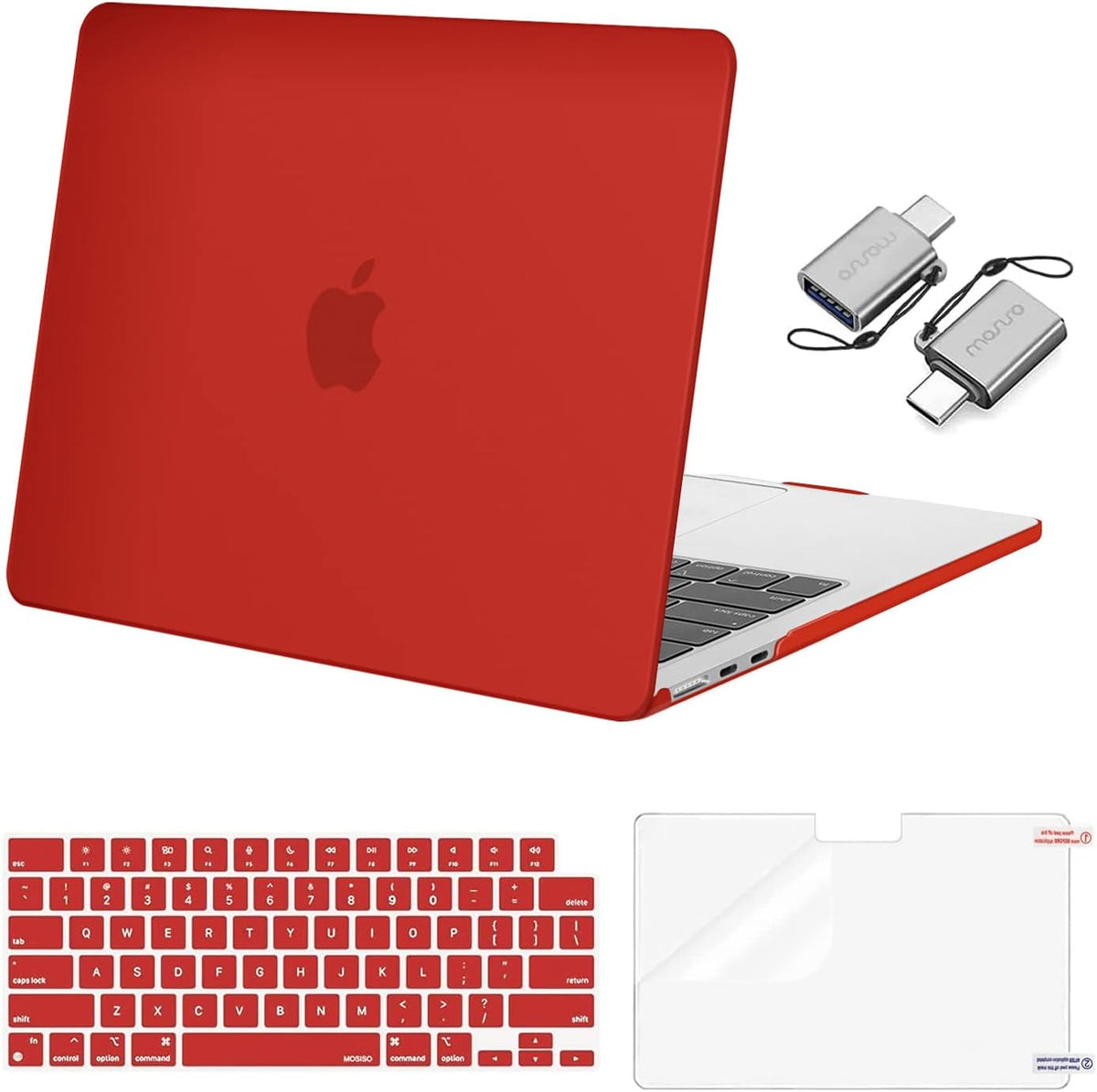 MOSISO Compatible with MacBook Air 13 inch Case M2-M5 2022-2026 A3449 A3240 A3113 A2681, 3 in 1 Heavy Duty Crack Resistant Hard Case with TPU Bumper