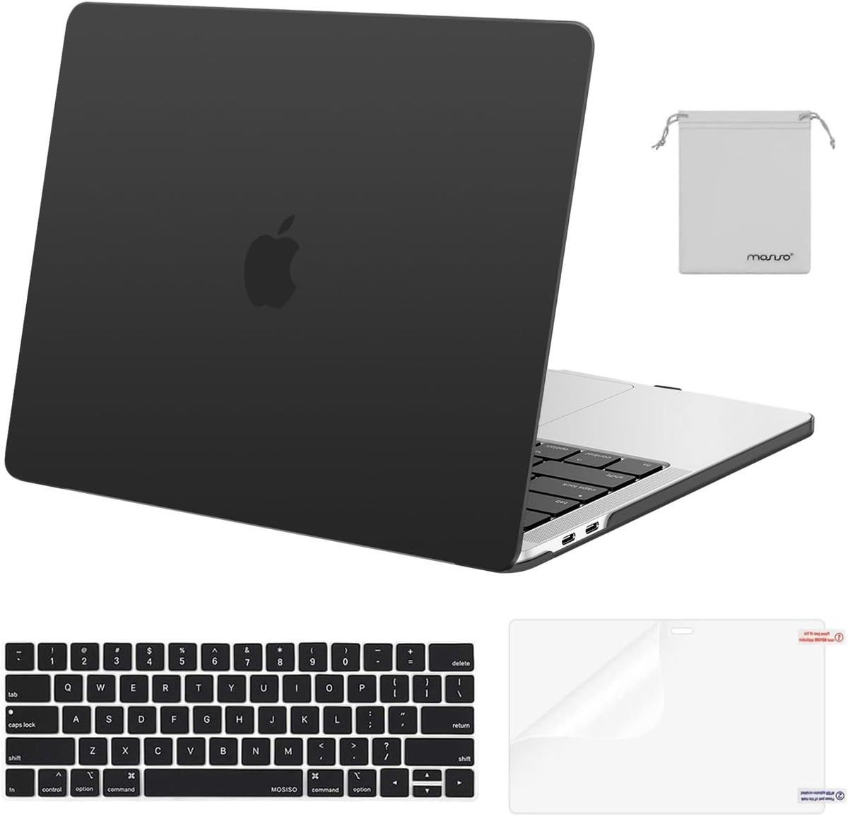 MOSISO Compatible with MacBook Pro 13 inch Case M2/M1 2016-2026 A2338 A2251 A2289 A2159 A1989 A1708 A1706,Plastic Hard Shell&Keyboard Cover&Screen Film&Storage Bag