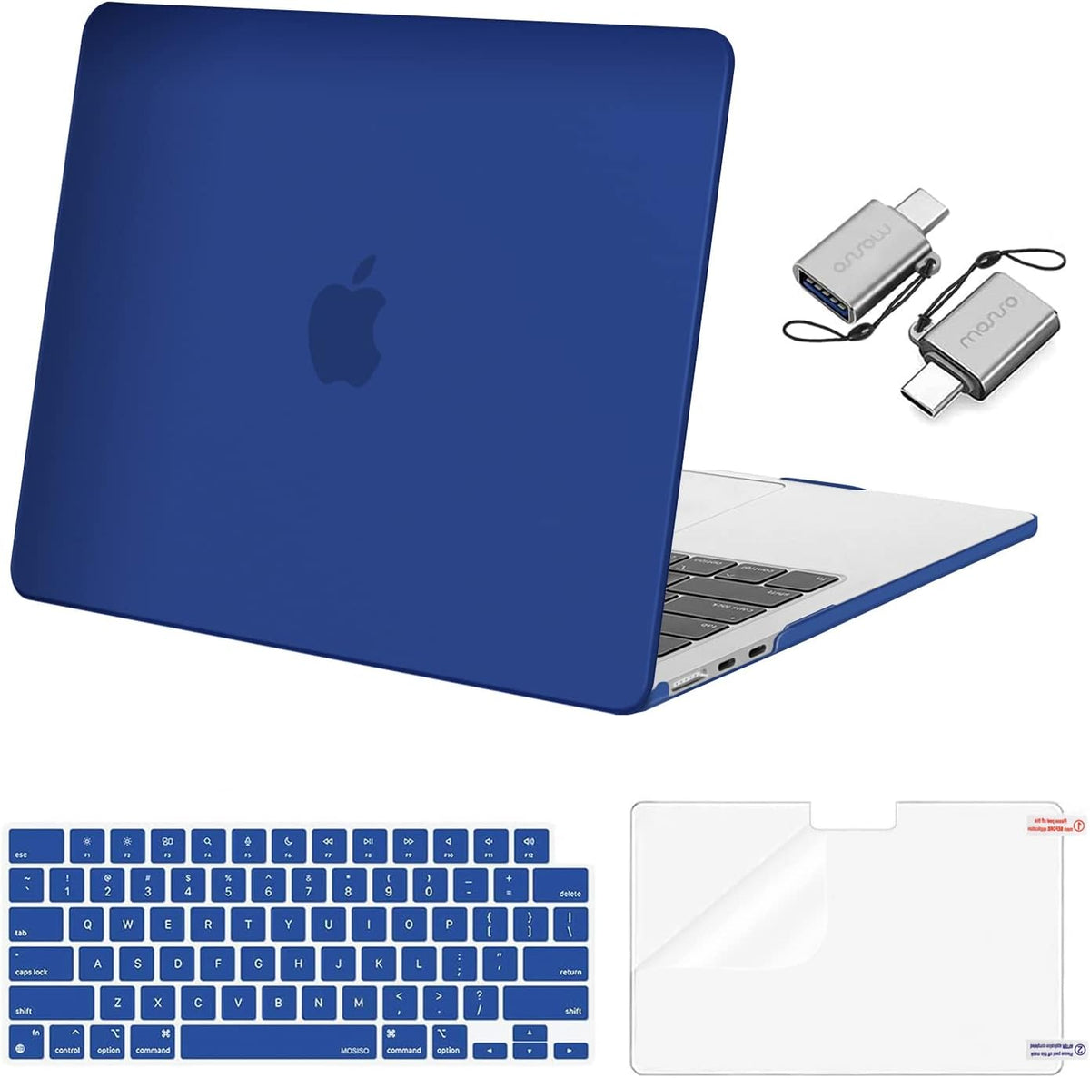 MOSISO Compatible with MacBook Air 13 inch Case M2-M5 2022-2026 A3449 A3240 A3113 A2681, 3 in 1 Heavy Duty Crack Resistant Hard Case with TPU Bumper