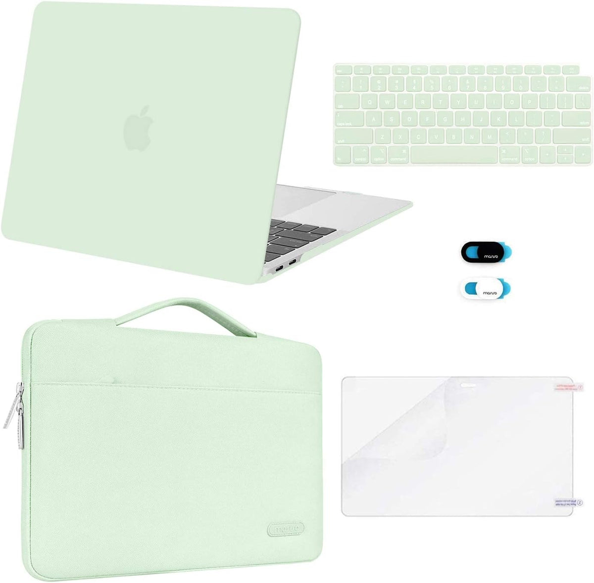MOSISO for MacBook Air 13 inch Case M1 2018-2020 A2337 A2179 A1932 Retina Display, Plastic Hard Shell, Bag, Keyboard Skin, Webcam Cover & Screen Film