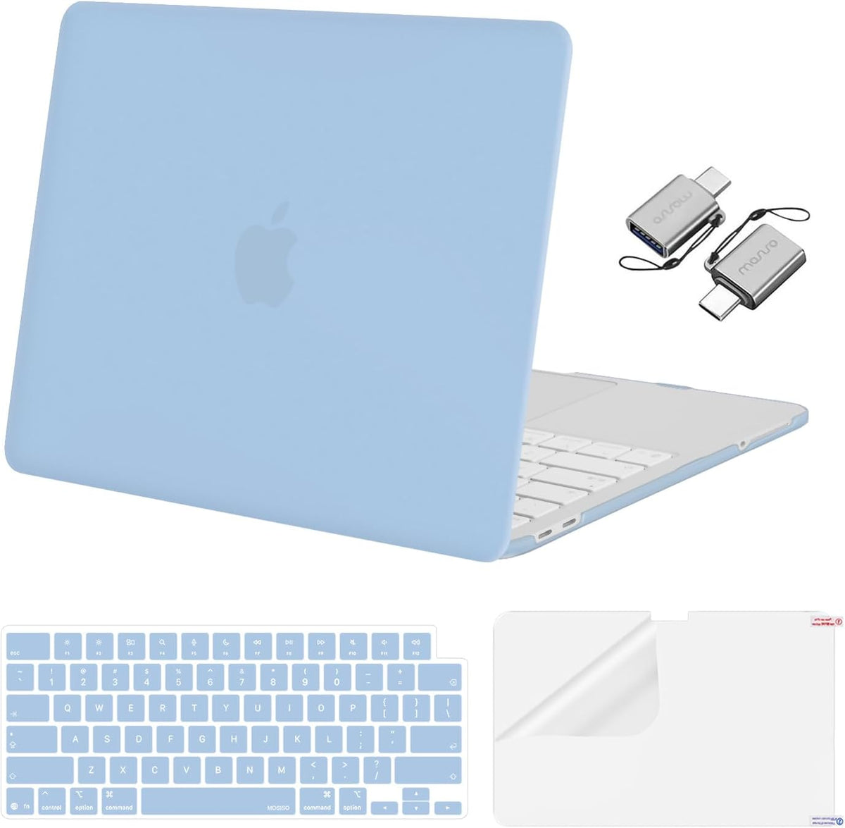 MOSISO Crack-Resistant Cover for MacBook Neo Case 13 inch 2026 A3404 A18 Pro, Protective Hard Shell, Keyboard Cover, Screen Film & Type-C