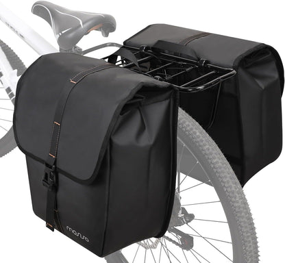 MOSISO 20L Waterproof Pannier Bags 2-Pack, Bike Rear Trunk with Quick-Release Hooks, for Commute & Touring