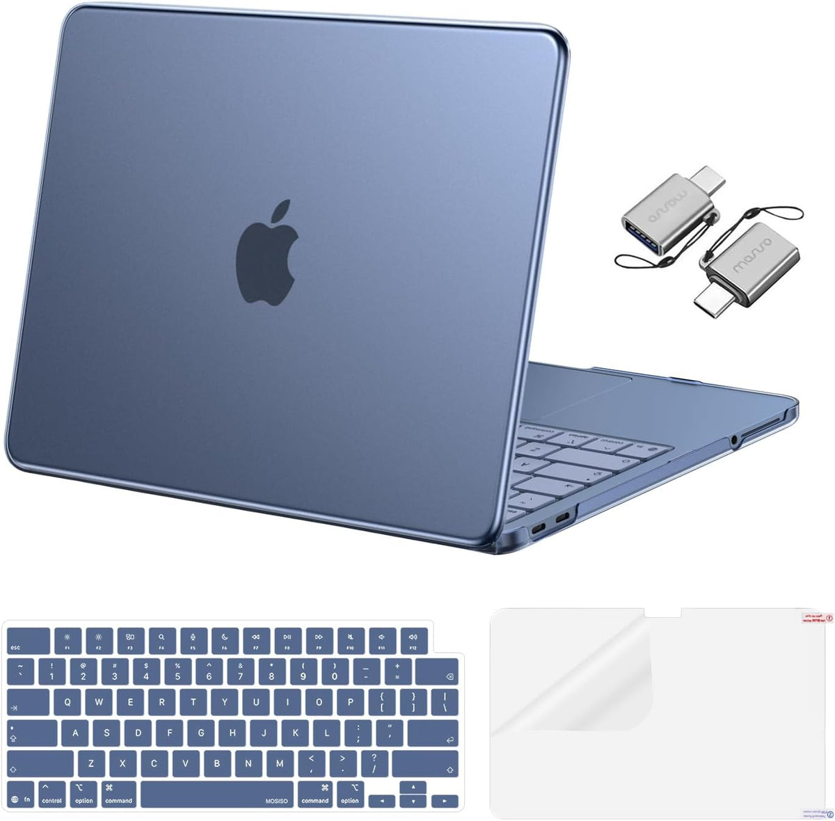 MOSISO Crack-Resistant Cover for MacBook Neo Case 13 inch 2026 A3404 A18 Pro, Protective Hard Shell, Keyboard Cover, Screen Film & Type-C