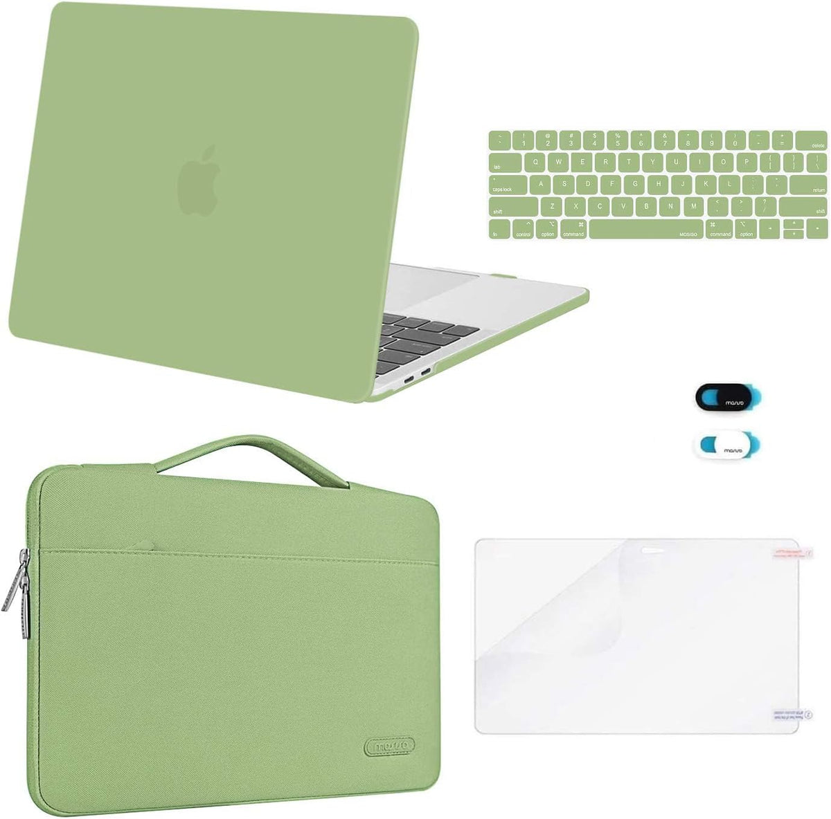 MOSISO Compatible with MacBook Pro 13 inch Case M2/M1 2026-2016 A2338 A2251 A2289 A2159 A1989 A1708 A1706, Plastic Hard Case&Bag&Keyboard Skin&Webcam Cover&Screen Protector