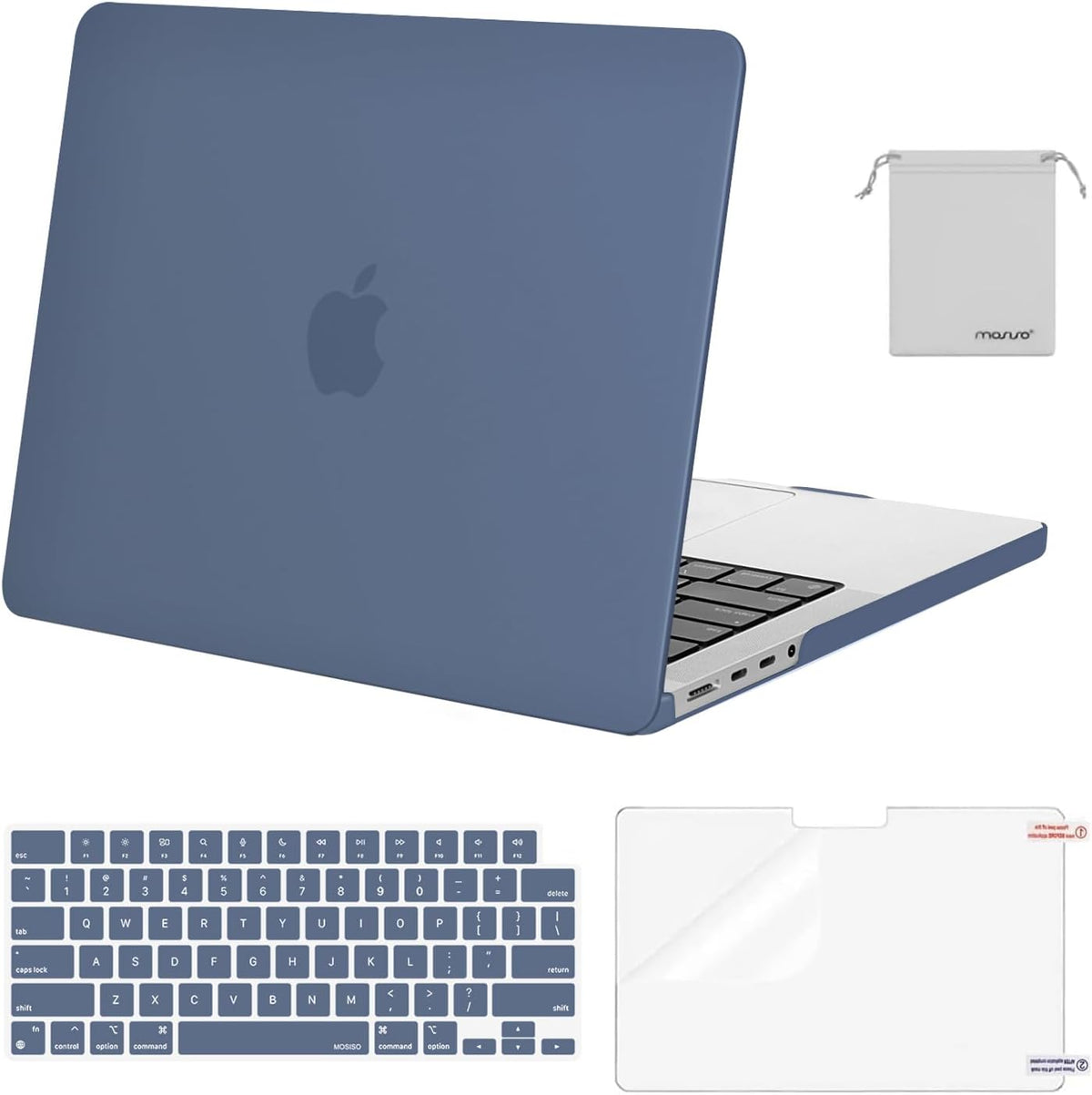 MOSISO Compatible with MacBook Pro 14 inch Case M5-M1 2026-2021 A3427 A3426 A3434 A3112 A3185 A3401 A2918 A2992 A2779 A2442,Hard Case&Keyboard Skin&ScreenFilm&Pouch