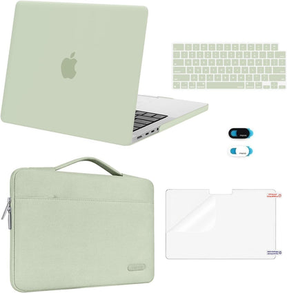 MOSISO Compatible with MacBook Pro 14 inch Case M5-M1 2021-2026, Slim Shockproof Anti-Scratch, with Bag, Keyboard Skin, Webcam Cover & Screen Film