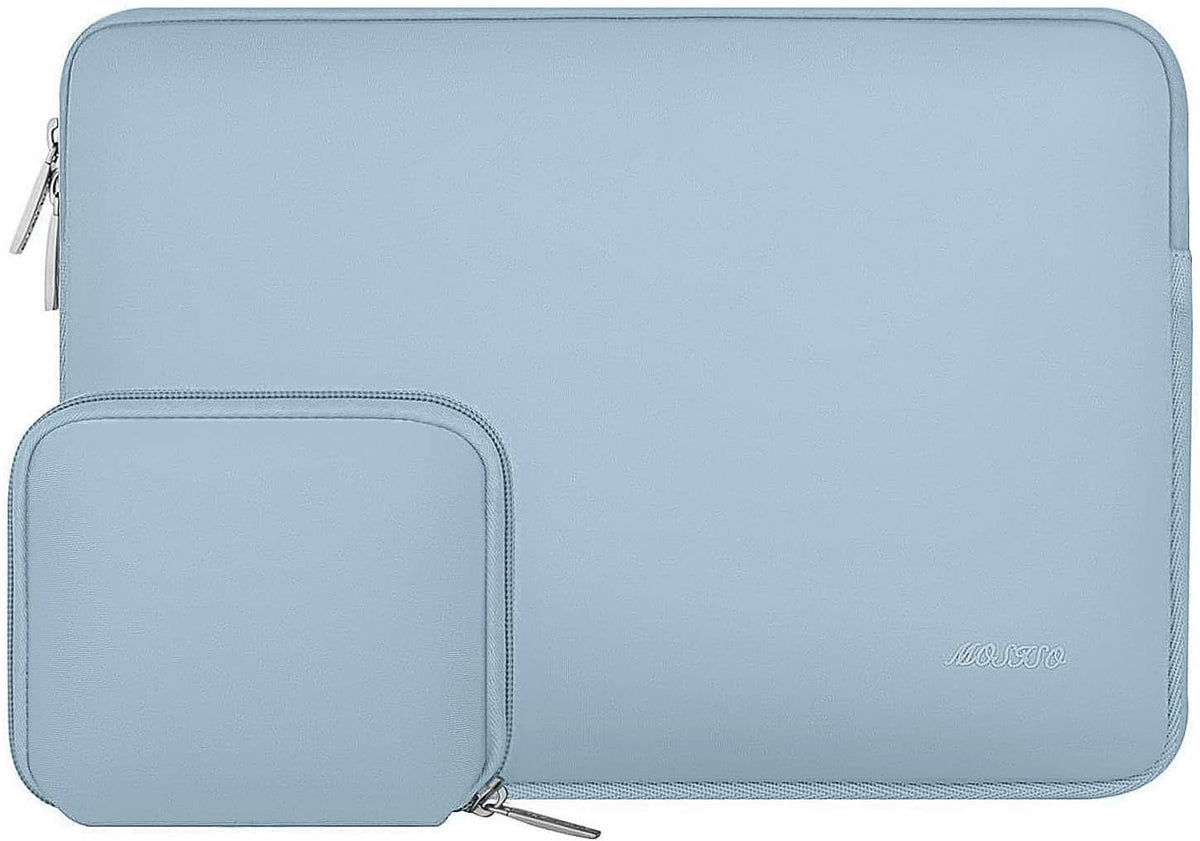 MOSISO Universal Neoprene Laptop Sleeve with Matching Small Accessory Pouch, Shockproof Water Resistant Notebook Case Fits 12.3–18.5 Inch Mac & Windows Laptops