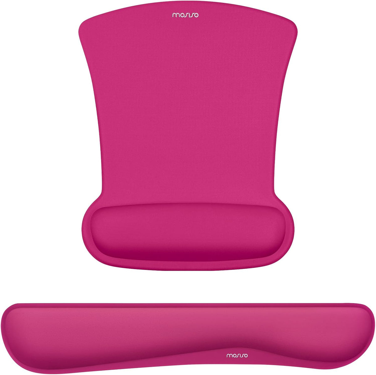 MOSISO Light‑Purple Ergonomic Memory‑Foam Keyboard & Mouse Wrist Rest Set, Non‑Slip Wrist Support Pads for Office Gaming Home Workspace