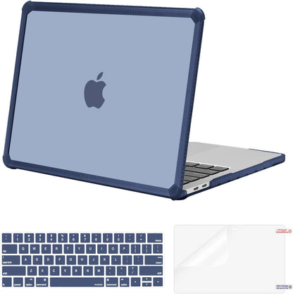 MOSISO Crack-Resistant Cover for MacBook Pro 13 inch Case 2016-2026 M2/M1, Shockproof Heavy Duty Shell with TPU Bumper, Keyboard Cover & Screen Film