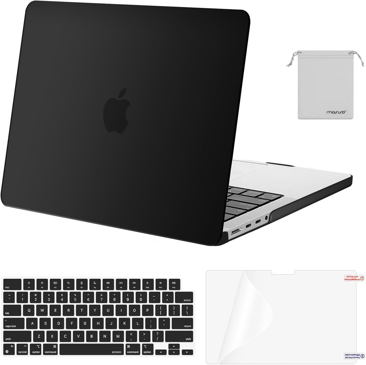 MOSISO Compatible with MacBook Pro 14 inch Case M5-M1 2026-2021 A3427 A3426 A3434 A3112 A3185 A3401 A2918 A2992 A2779 A2442,Hard Case&Keyboard Skin&ScreenFilm&Pouch