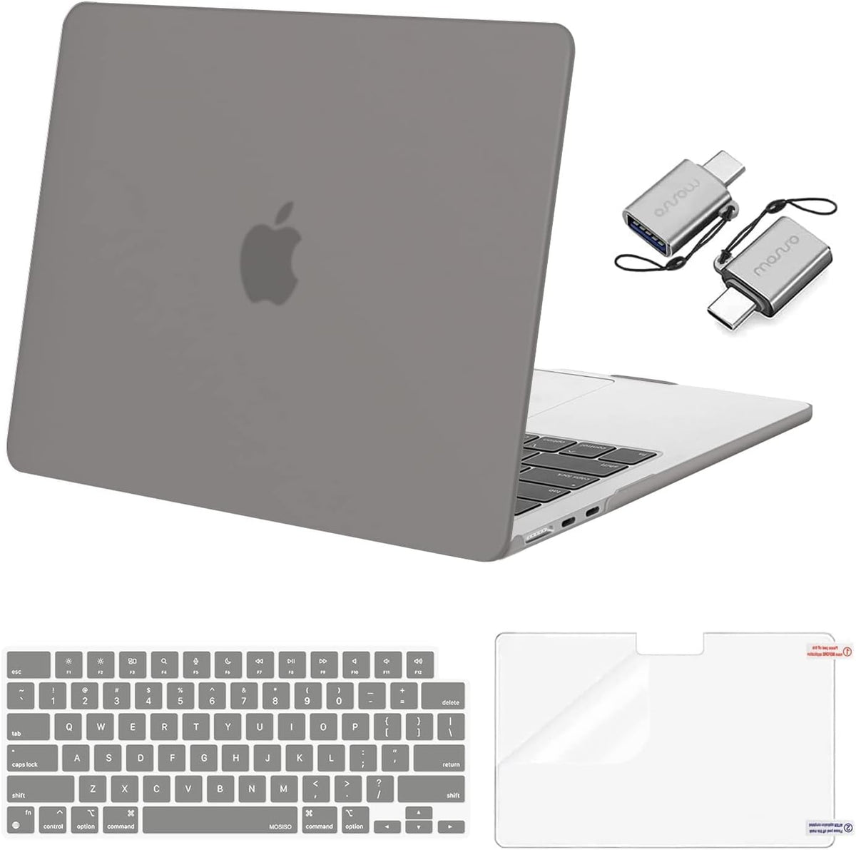 MOSISO Compatible with MacBook Air 13 inch Case M2-M5 2022-2026 A3449 A3240 A3113 A2681, 3 in 1 Heavy Duty Crack Resistant Hard Case with TPU Bumper