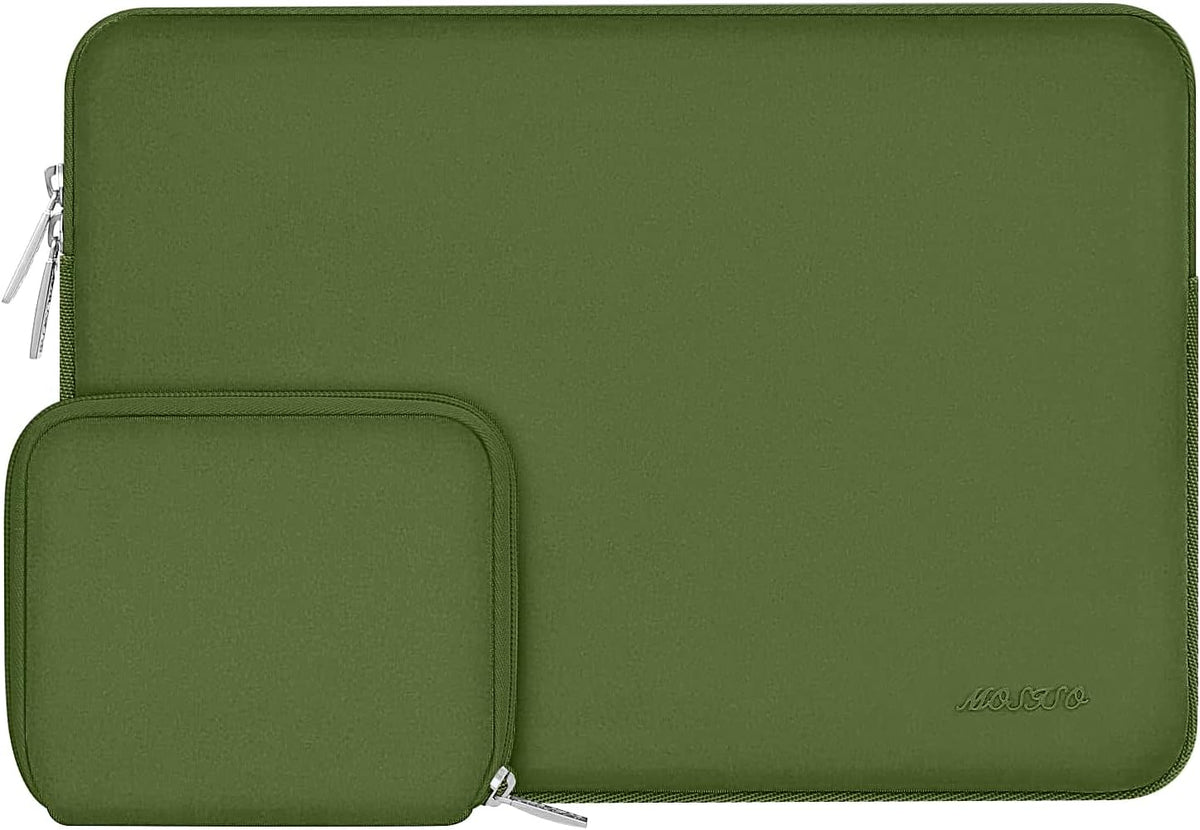 MOSISO Universal Neoprene Laptop Sleeve with Matching Small Accessory Pouch, Shockproof Water Resistant Notebook Case Fits 12.3–18.5 Inch Mac & Windows Laptops
