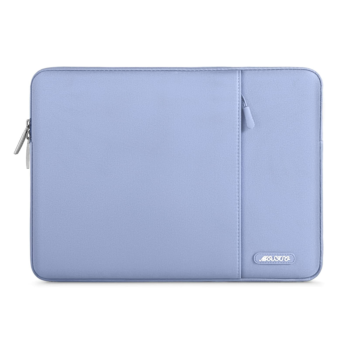 MOSISO Polyester Vertical Laptop Sleeve with Large Front Pocket, Slim Shockproof Case Fits 12.3–18.5 Inch MacBook Neo M1-M5 & Windows Chromebook Laptops