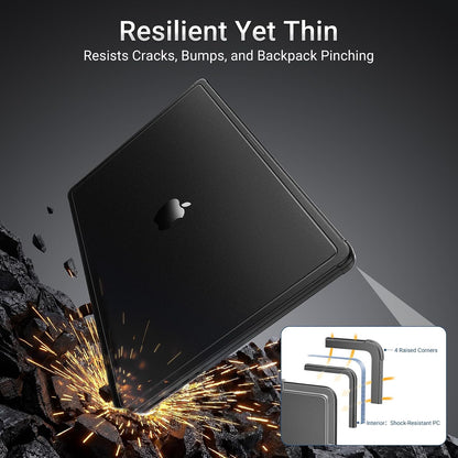 MOSISO 4 in 1 Hard Case Kit Compatible with MacBook Pro 16 Inch M5-M1 Matte Reinforced Corner Shockproof Protective Shell