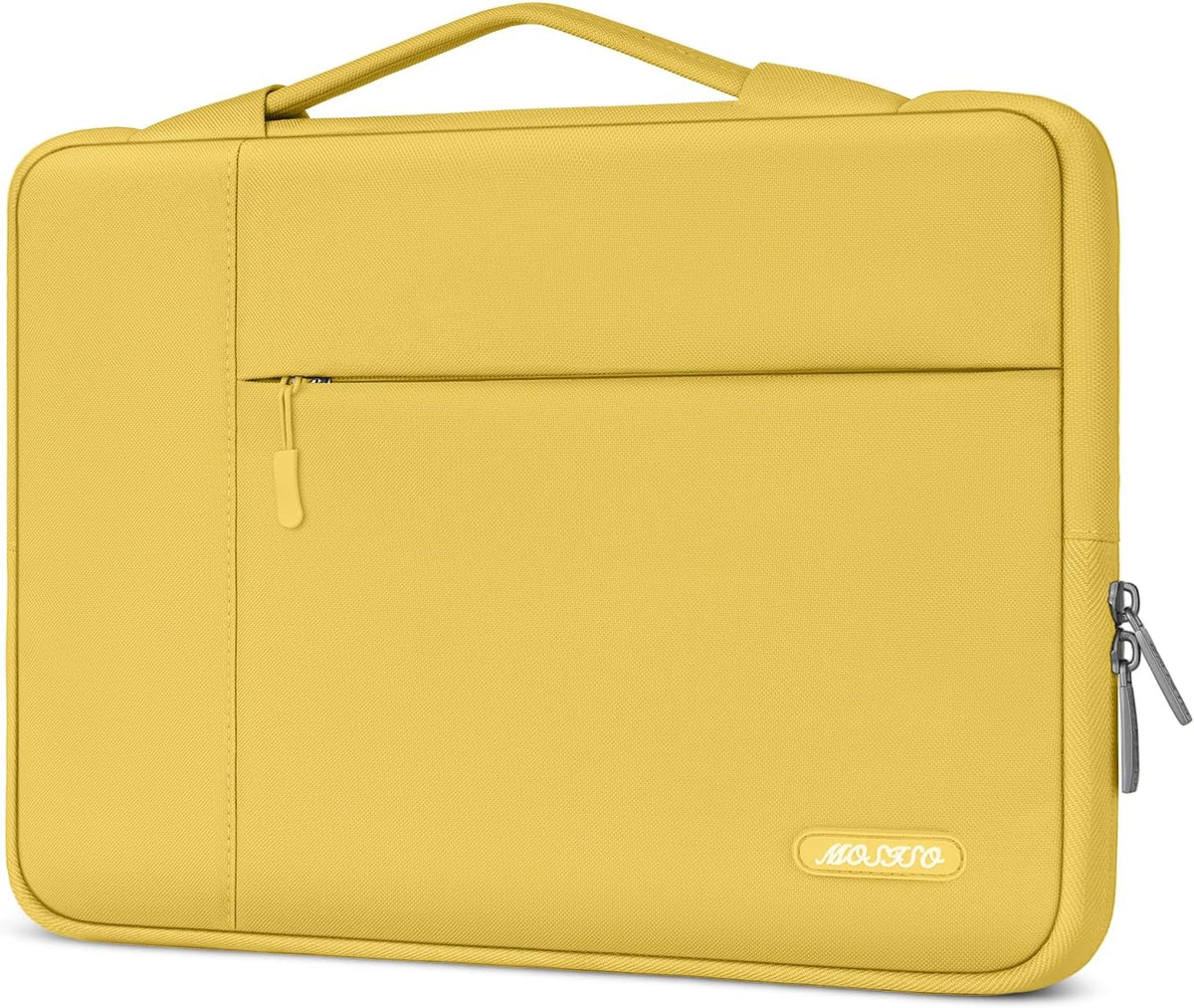 MOSISO Multifunctional Polyester Laptop Sleeve with Retractable Hidden Handle, Fits 13–16 Inch MacBook M2-M5 & Dell XPS Notebook