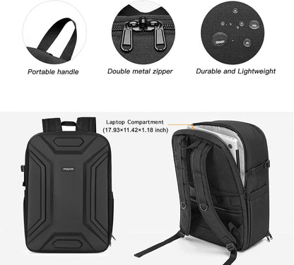 MOSISO Camera Backpack, DSLR/SLR/Mirrorless Camera Bag Waterproof Symmetric Geometric Hard Shell with Tripod Holder&15-16 inch Laptop Compartment Compatible with Canon/Nikon/Sony, Black mysite