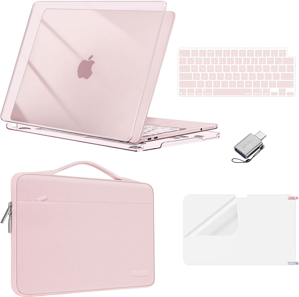 MOSISO MacBook Neo Case 13 inch 2026 A18 Pro, Scratch-Resistant Shockproof Hard Shell, Sleeve Bag, Keyboard Cover, Screen Protector & Type-C
