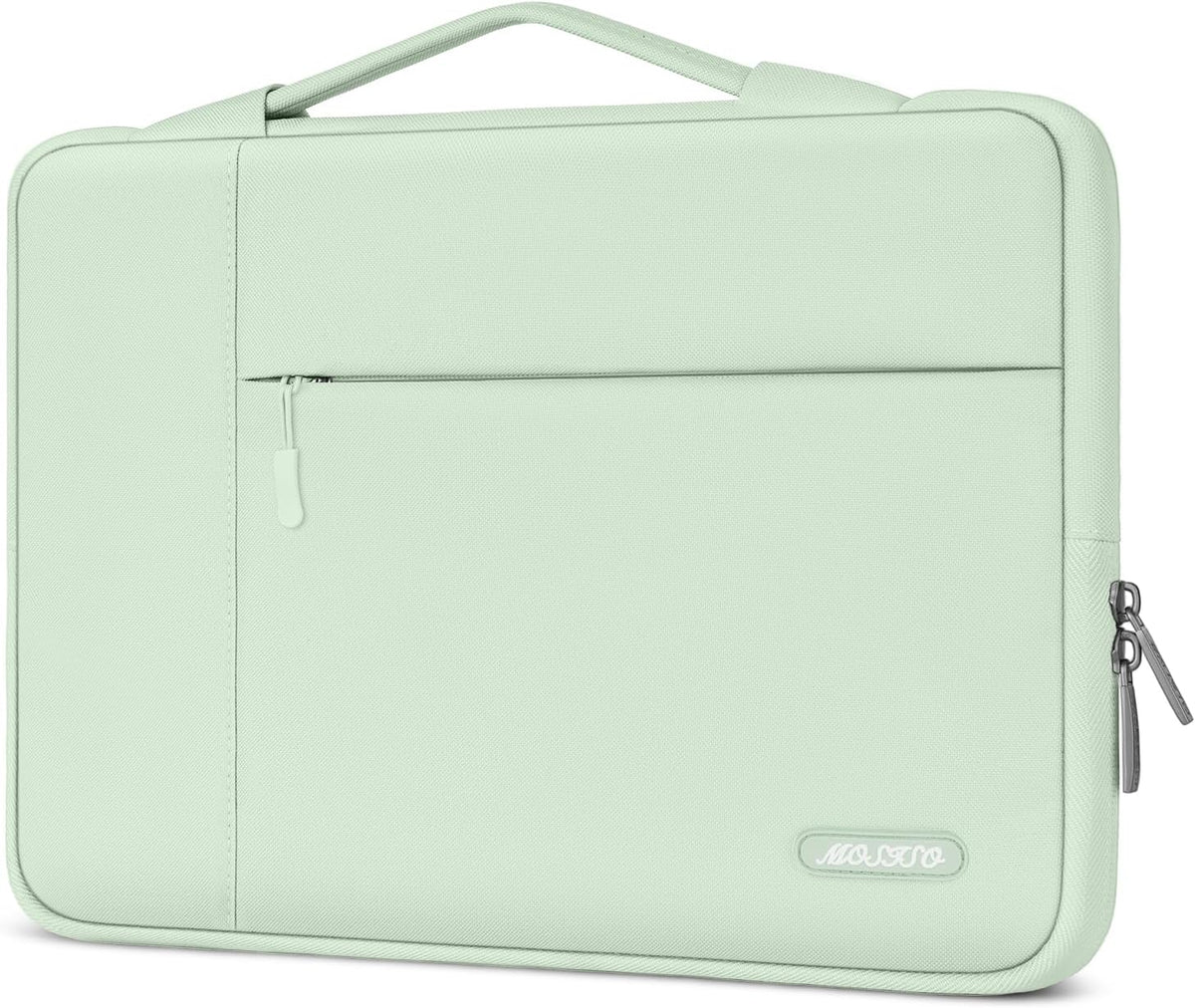 MOSISO Multifunctional Polyester Laptop Sleeve with Retractable Hidden Handle, Fits 13–16 Inch MacBook M2-M5 & Dell XPS Notebook