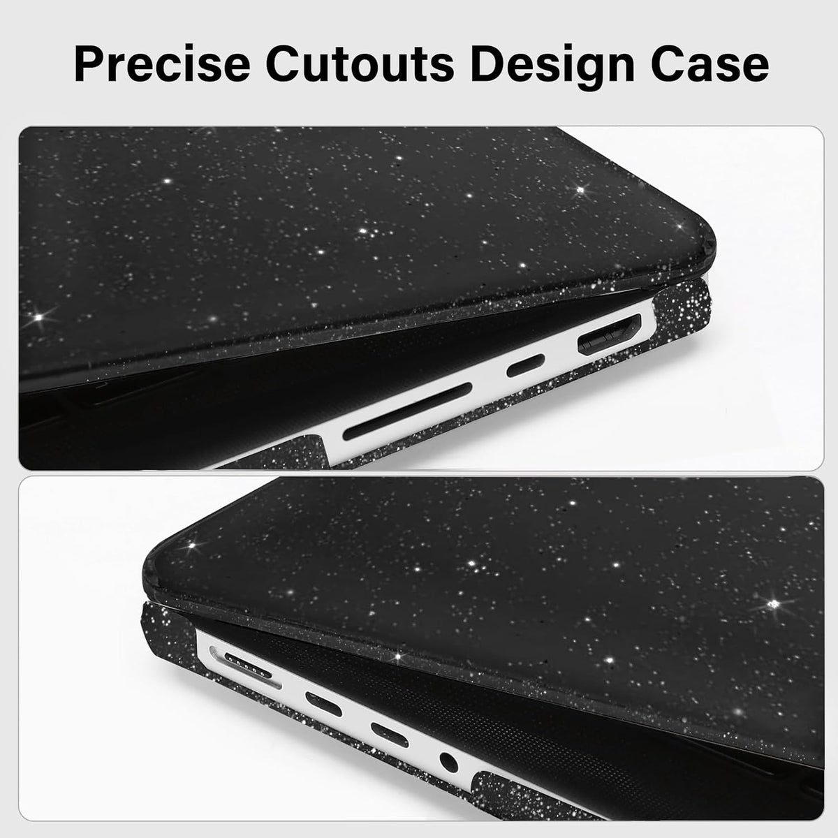 MOSISO Compatible with MacBook Pro 16 inch Case M5-M1 2026-2021 A3429 A3428 A3403 A3186 A2991 A2780 A2485 Pro Max, Sparkly Glitter Shell&Keyboard Cover&Screen Film&Pouch