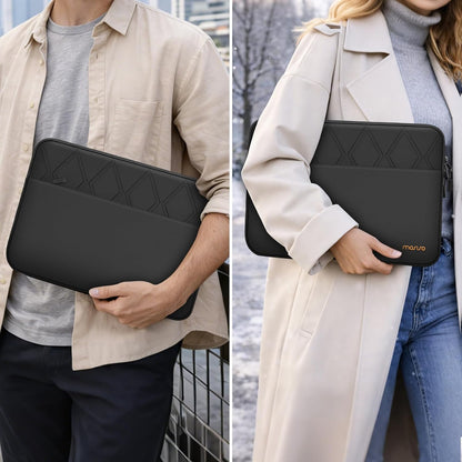 MOSISO Rhombus Padded Laptop Sleeve, 13-13.3 Inch, Top-Loading Zipper, Front Horizontal Pocket & Rear Trolley Sleeve