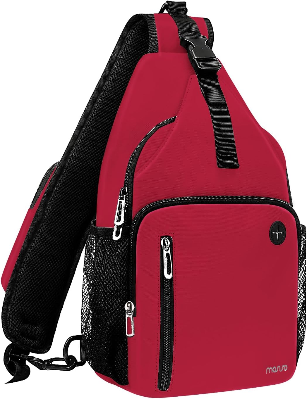 MOSISO Water-Resistant Sling Backpack with USB Charging Port & Anti-Theft Pocket — Crossbody Chest Daypack Fits 11 Inch Tablet for Hiking & Commute