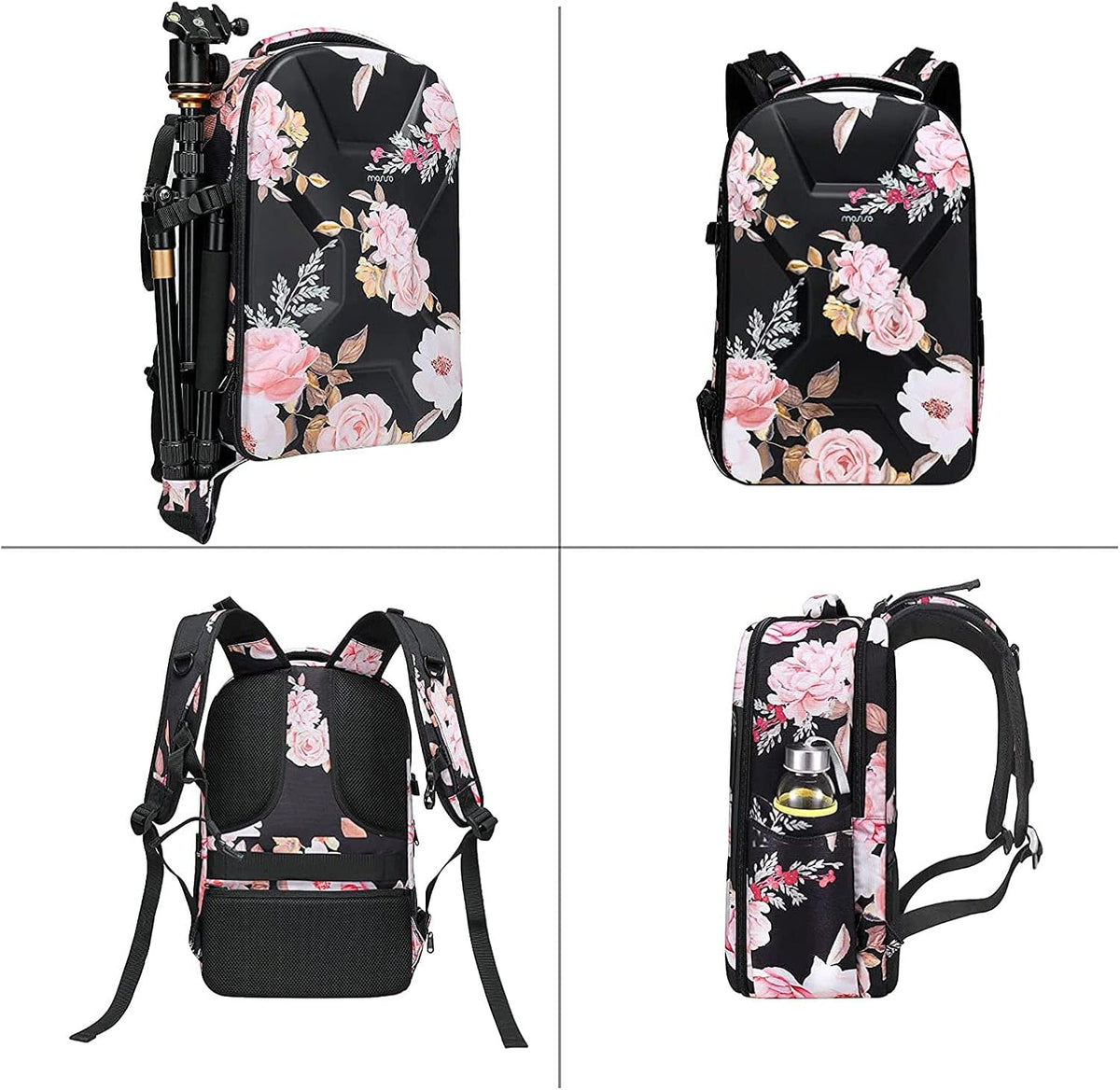 MOSISO Camera Backpack, DSLR/SLR/Mirrorless Photography Camera Bag Peony Waterproof Hardshell Case with Tripod Holder & Laptop Compartment Compatible with Canon/Nikon/Sony/DJI Mavic Drone, Black mysite