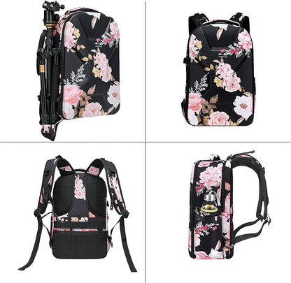 MOSISO Camera Backpack, DSLR/SLR/Mirrorless Photography Camera Bag Peony Waterproof Hardshell Case with Tripod Holder & Laptop Compartment Compatible with Canon/Nikon/Sony/DJI Mavic Drone, Black mysite