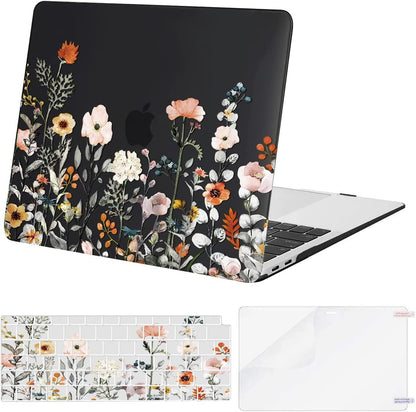 MOSISO Compatible with MacBook Air 13 inch Case Retina Display, Plastic Garden Flowers Hard Shell&Keyboard Cover&Screen Protector