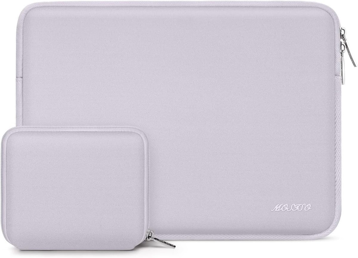 MOSISO Universal Neoprene Laptop Sleeve with Matching Small Accessory Pouch, Shockproof Water Resistant Notebook Case Fits 12.3–18.5 Inch Mac & Windows Laptops