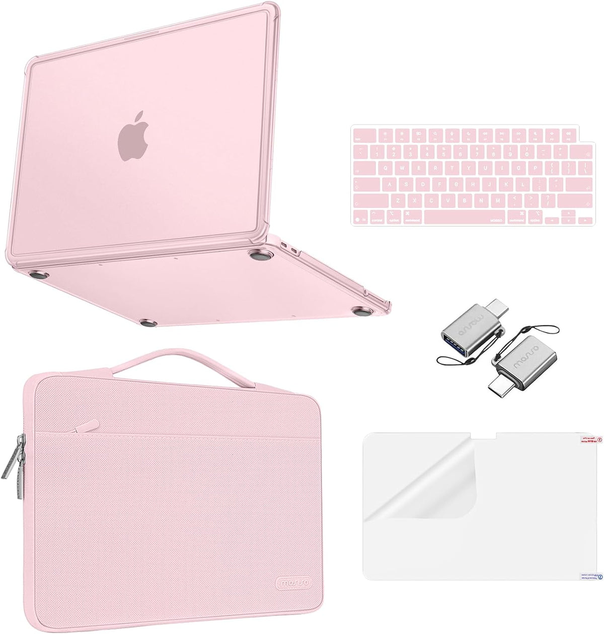 MOSISO MacBook Neo Case 13 inch 2026, Crack-Resistant Matte Hard Shell, Reinforced Corner, Carrying Sleeve Bag, Keyboard Skin, Type C & Screen Film