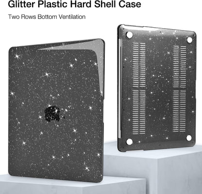 MOSISO Compatible with MacBook Pro 16 inch Case M5-M1 2026-2021 A3429 A3428 A3403 A3186 A2991 A2780 A2485 Pro Max, Sparkly Glitter Shell&Keyboard Cover&Screen Film&Pouch