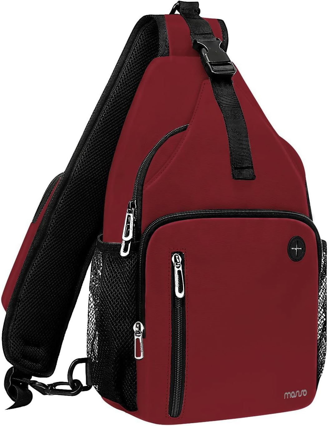 MOSISO Water-Resistant Sling Backpack with USB Charging Port & Anti-Theft Pocket — Crossbody Chest Daypack Fits 11 Inch Tablet for Hiking & Commute