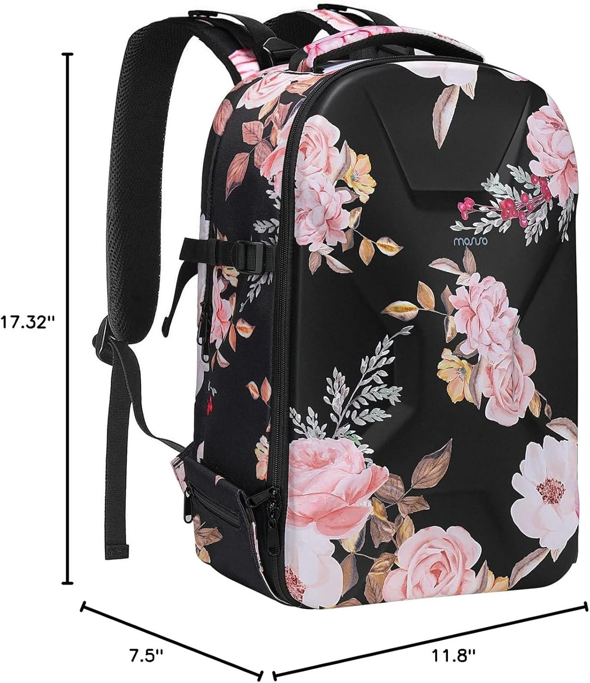 MOSISO Camera Backpack, DSLR/SLR/Mirrorless Photography Camera Bag Peony Waterproof Hardshell Case with Tripod Holder & Laptop Compartment Compatible with Canon/Nikon/Sony/DJI Mavic Drone, Black mysite