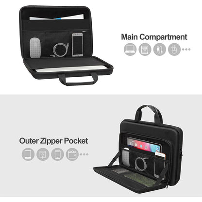 MOSISO Shockproof Waterproof EVA Hard Shell Laptop Case with Handle, Front Pocket & Luggage Belt, Fits 13.3-17.3" MacBook HP Dell Lenovo
